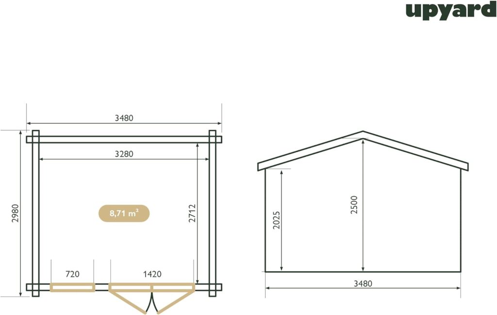 planos de medidas de cabaña de madera